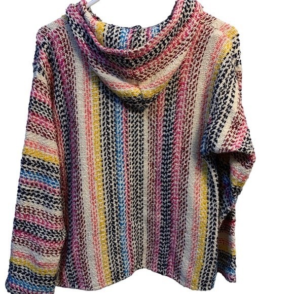 Earth Ragz Colorful Hooded Baja Sweater or Hoodie Size Small - Picture 2 of 8